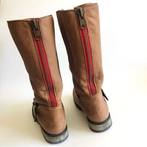 Steve Madden Fyzzle Cognac Moto Boots, size 7.5M π₯Ύ - Picture 10 of 15